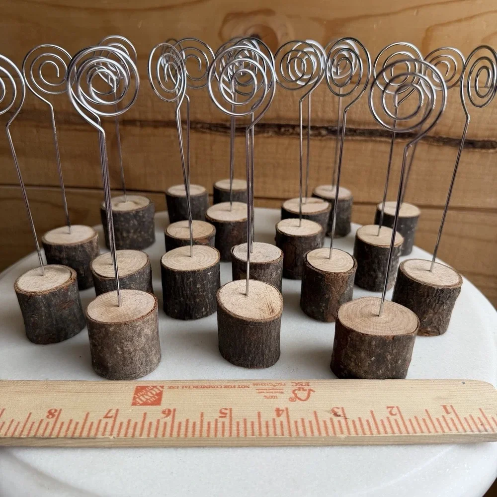 20 Placeholders Photo Holders Rustic Wood Event‎ Wedding Party Baby Shower
